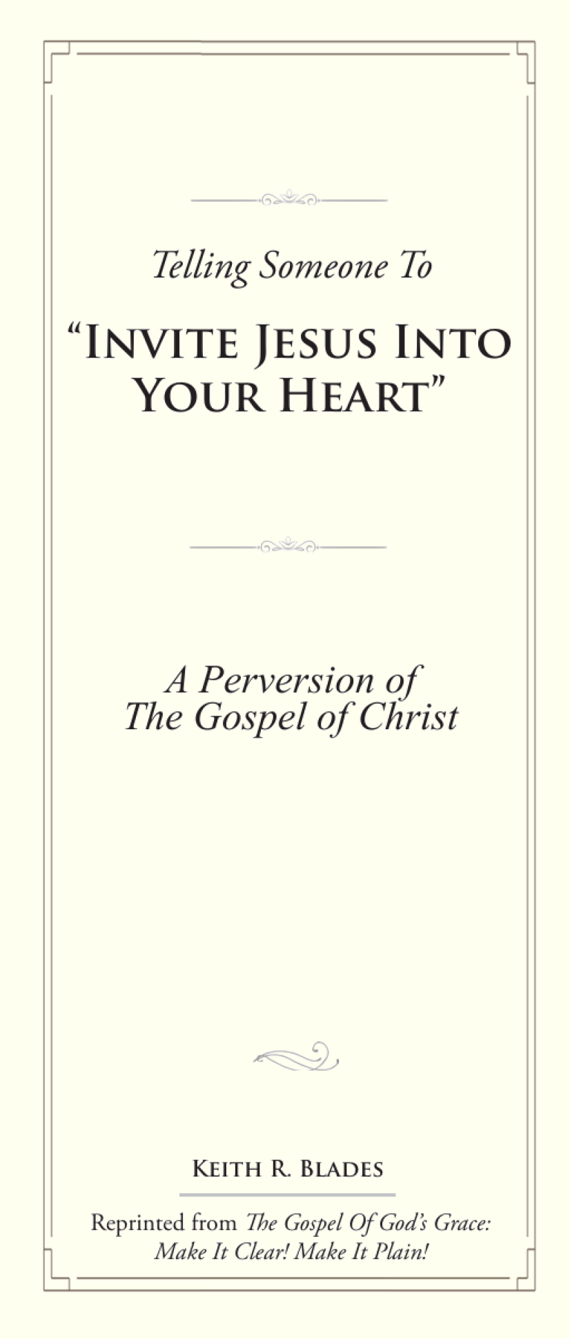 Invite Jesus Into Your Heart tract cover